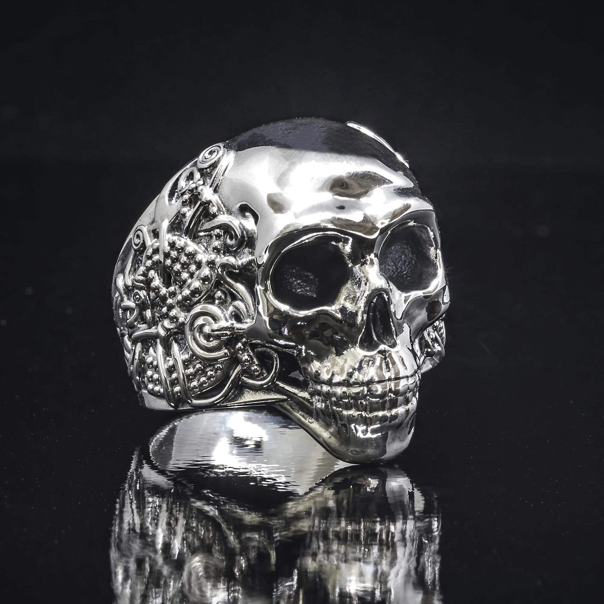 VOODOO CHILD - An artisan handmade silver skull ring inspired by